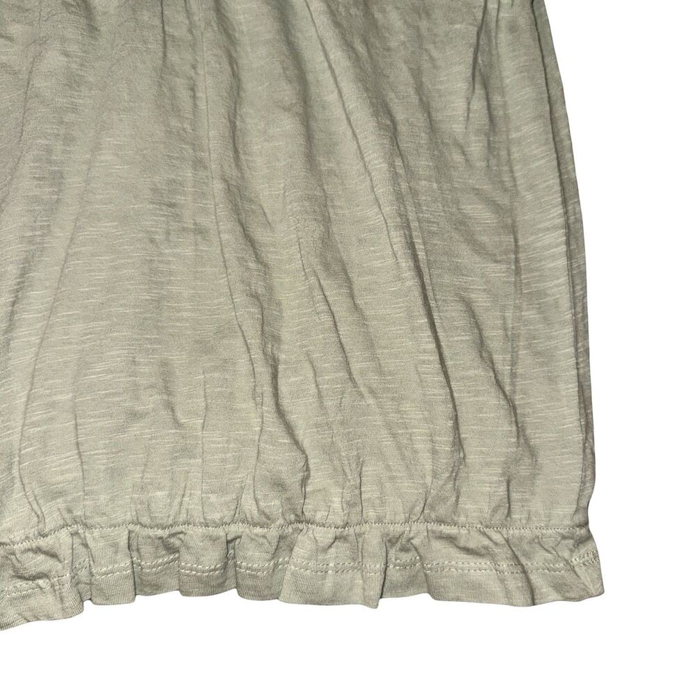 NWT Lucky Brand Top Medium Blouse Green Cotton Lace Short Sleeve Peasant Boho - Picture 8 of 14